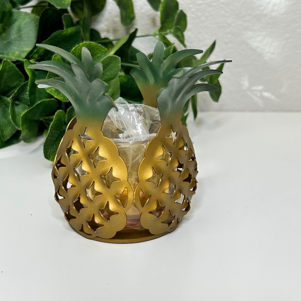PartyLite Island Escape Pineapple‎ Votive Tealight Candle Holder NEW